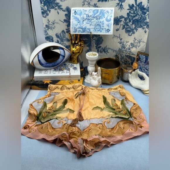 🆕 FARM Rio 🧿 NWOT Multicolor Banana Royalty Kaleidoscope Shorts, Sz S - Picture 11 of 14